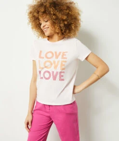T-Shirt Mit Print „Love“ BLUSH -Etam Verkäufe 654210894 b