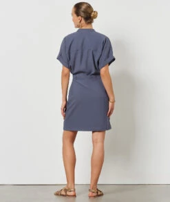 Kleid Mit Bindegürtel BLAUGRAU -Etam Verkäufe 654211621 a