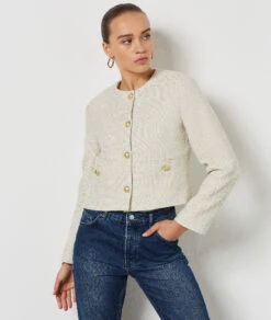 Kurze Jacke ECRU -Etam Verkäufe 654215080 b