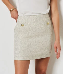 Gerade Geschnittener Rock ECRU