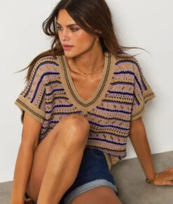 Pull En Maille MULTICOLORE 8 Pull En Maille MULTICOLORE -Etam Verkäufe 654216390 b