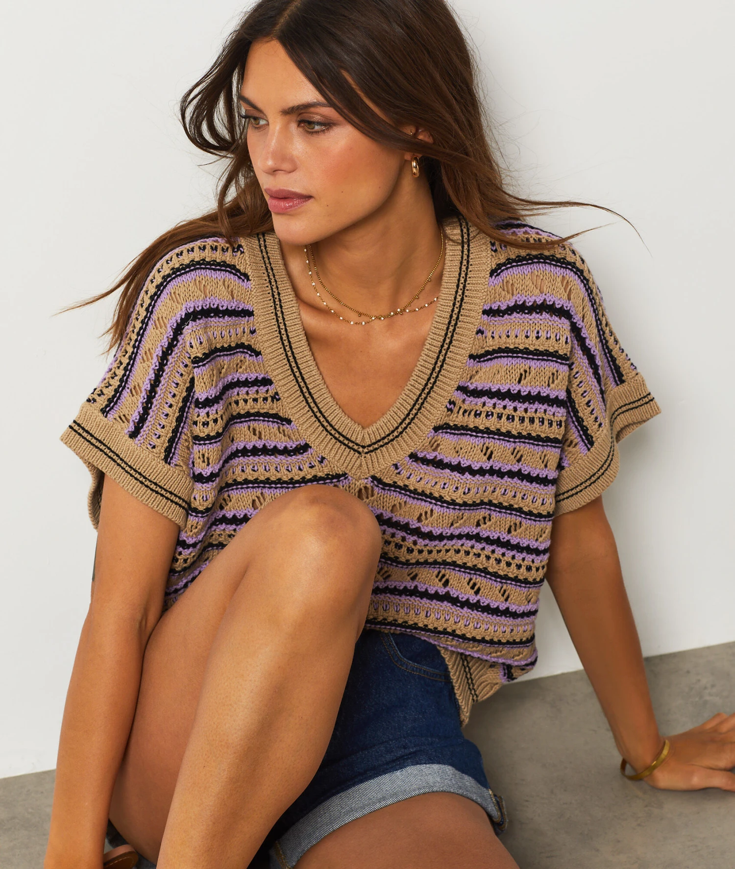 Pull En Maille MULTICOLORE 4 Pull En Maille MULTICOLORE – Bild 4