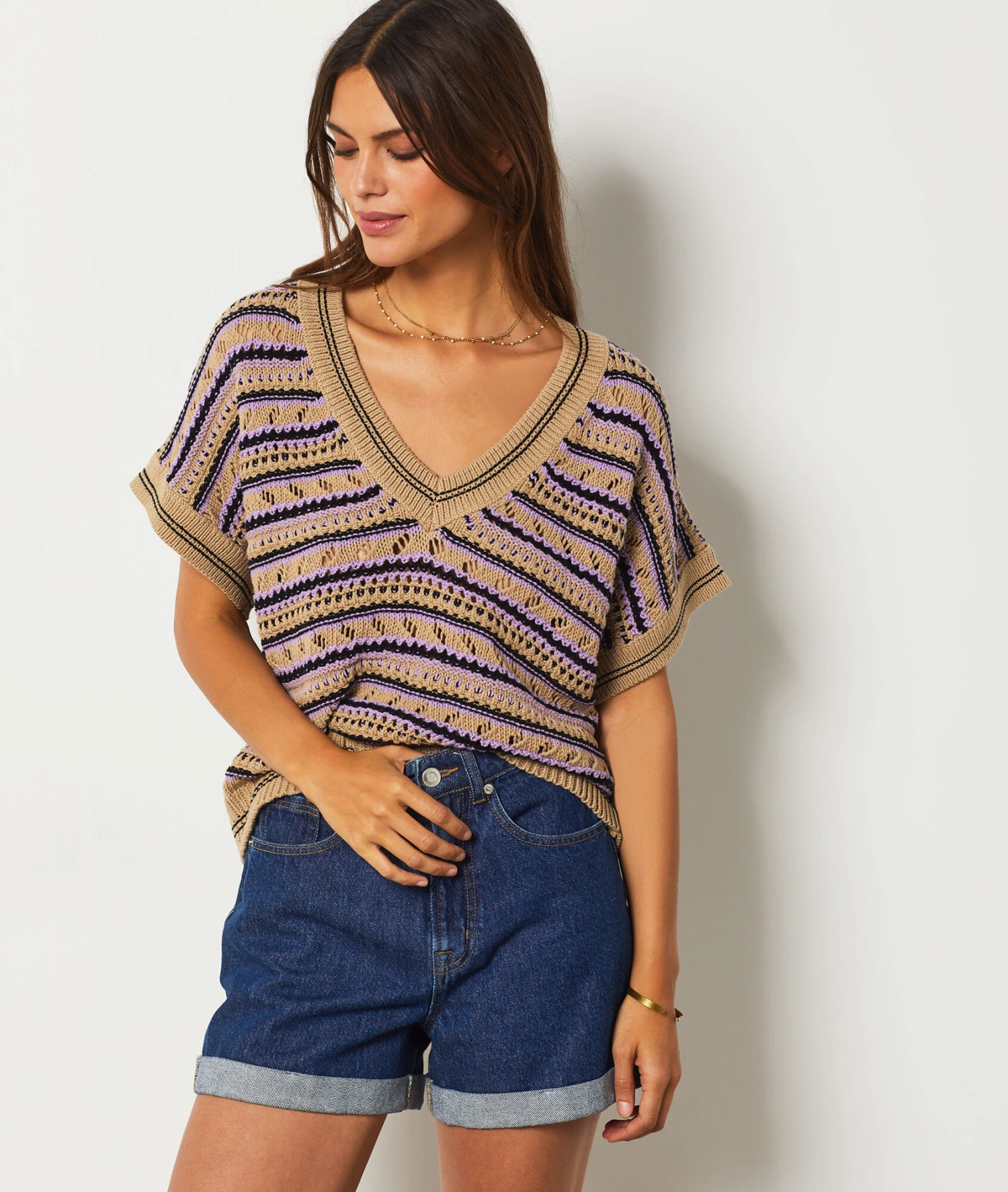 Pull En Maille MULTICOLORE 5 Pull En Maille MULTICOLORE – Bild 5