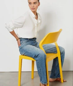 Dune Weit Geschnittene Jeans, 100 % Baumwolle BLAU -Etam Verkäufe 654219522 b