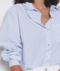 Gestreifte Hemdbluse BLAUGRAU -Etam Verkäufe 654222421 b