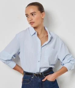 Gestreifte Hemdbluse BLAUGRAU -Etam Verkäufe 654222421 c