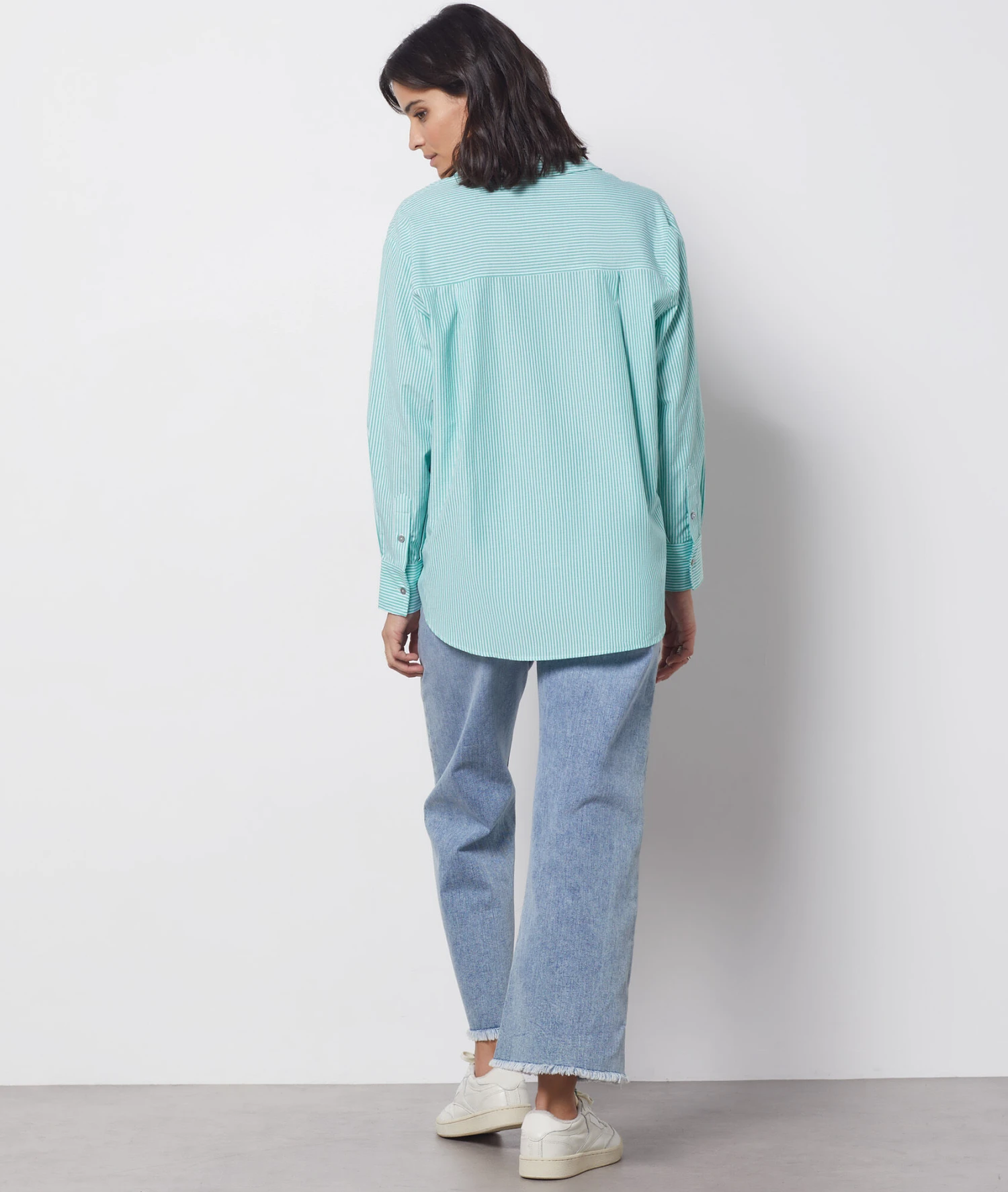 Gestreifte Hemdbluse ANIS ABSINTH 2 Gestreifte Hemdbluse ANIS ABSINTH – Bild 2