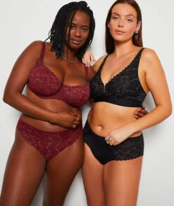 Bügelloser Triangel BH für große Größen – Granatrot für D-G Cups -Etam Verkäufe TABBY x